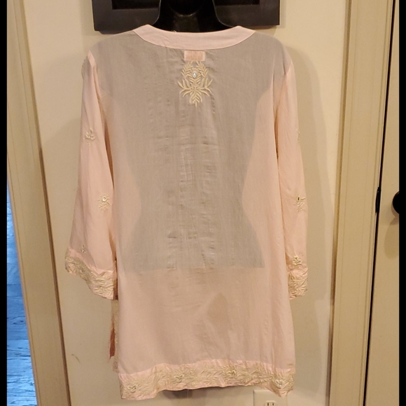 Lula Soul Medium Pink Boho Tunic/Cover Up - Picture 4 of 6